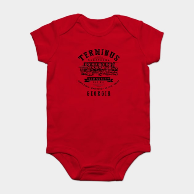 Terminus Sanctuary Community (dark) Baby Bodysuit by Olipop